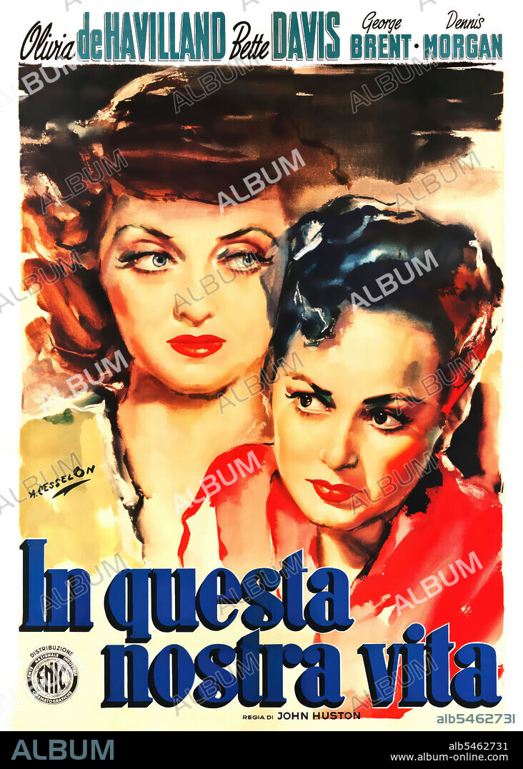 BETTE DAVIS and OLIVIA DE HAVILLAND in IN THIS OUR LIFE, 1942, directed by JOHN HUSTON. Copyright WARNER BROTHERS.