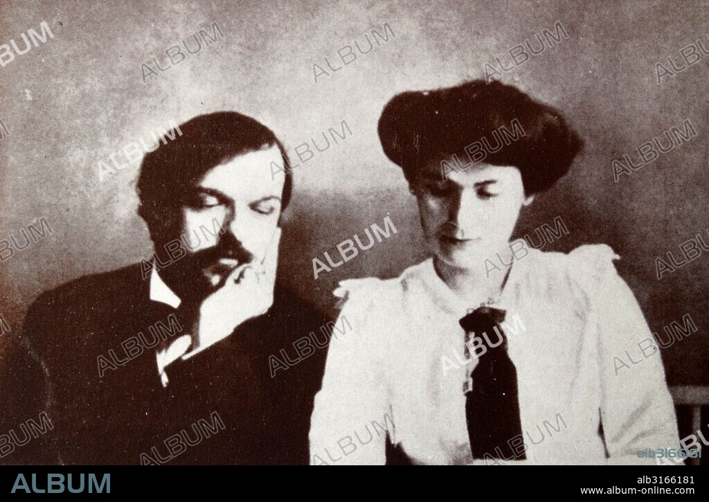 Claude Debussy, the french composer and his first wife, Rosalie Texier.