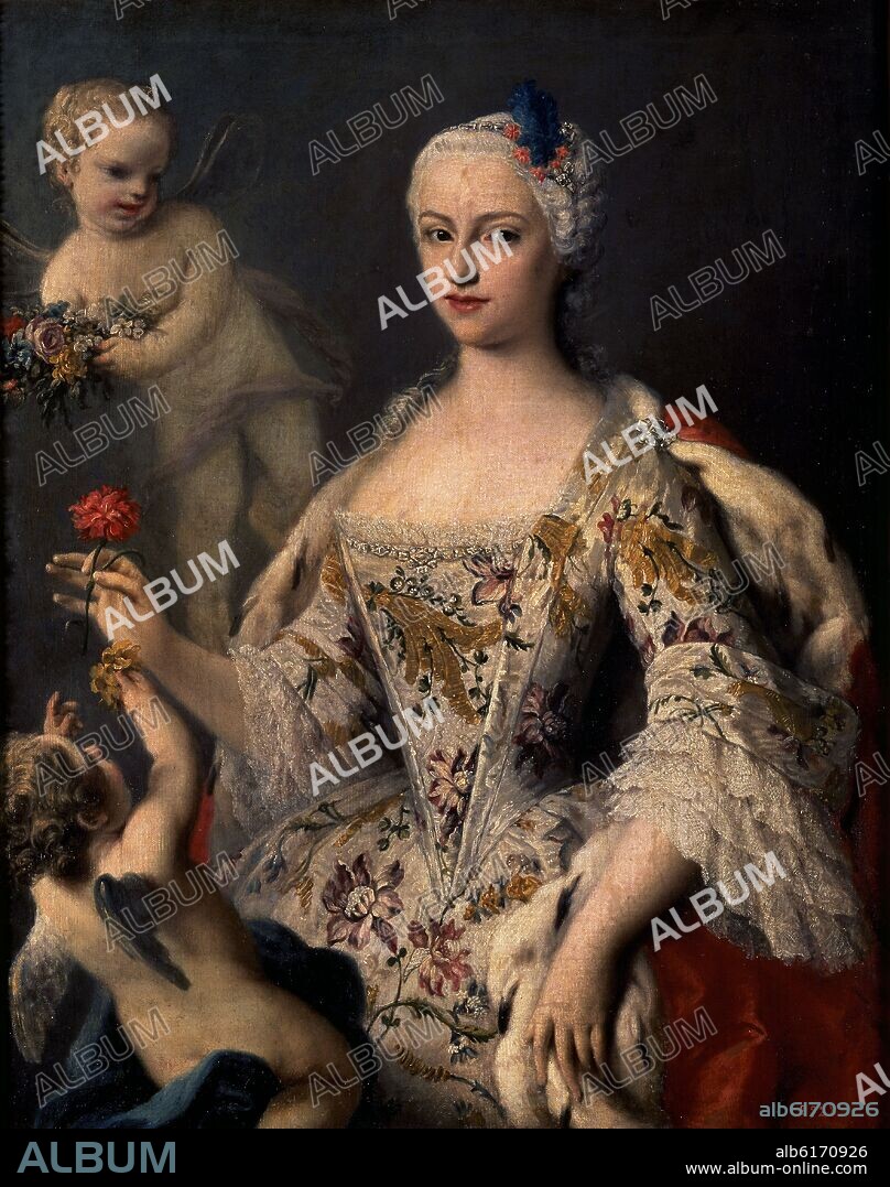 JACOPO AMIGONI (1682-1752) GIACOMO AMICONI. 'Maria Antonia Ferdinanda of Spain', ca. 1750, Oil on canvas, 103 cm x 84 cm, P02392.