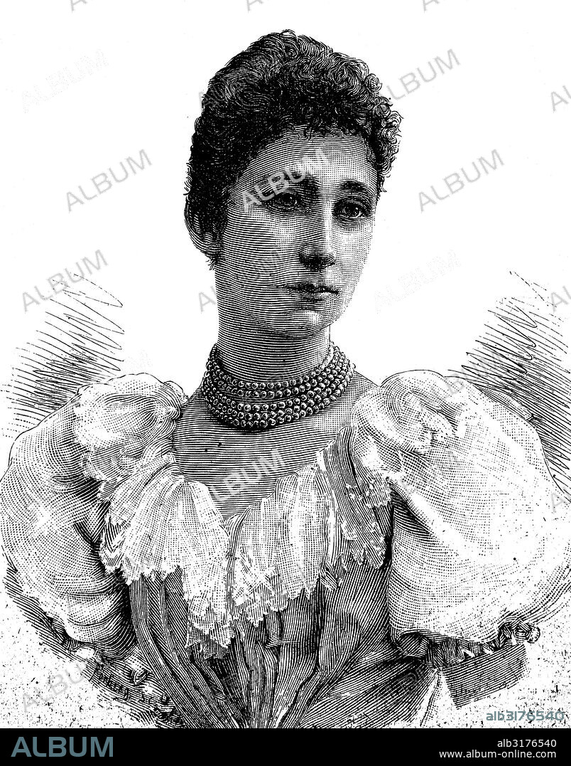 Louise marie therese d'artois, 1819 - 1864, regent of the duchy of parma, piacenza and guastella, historical illustration circa 1893.
