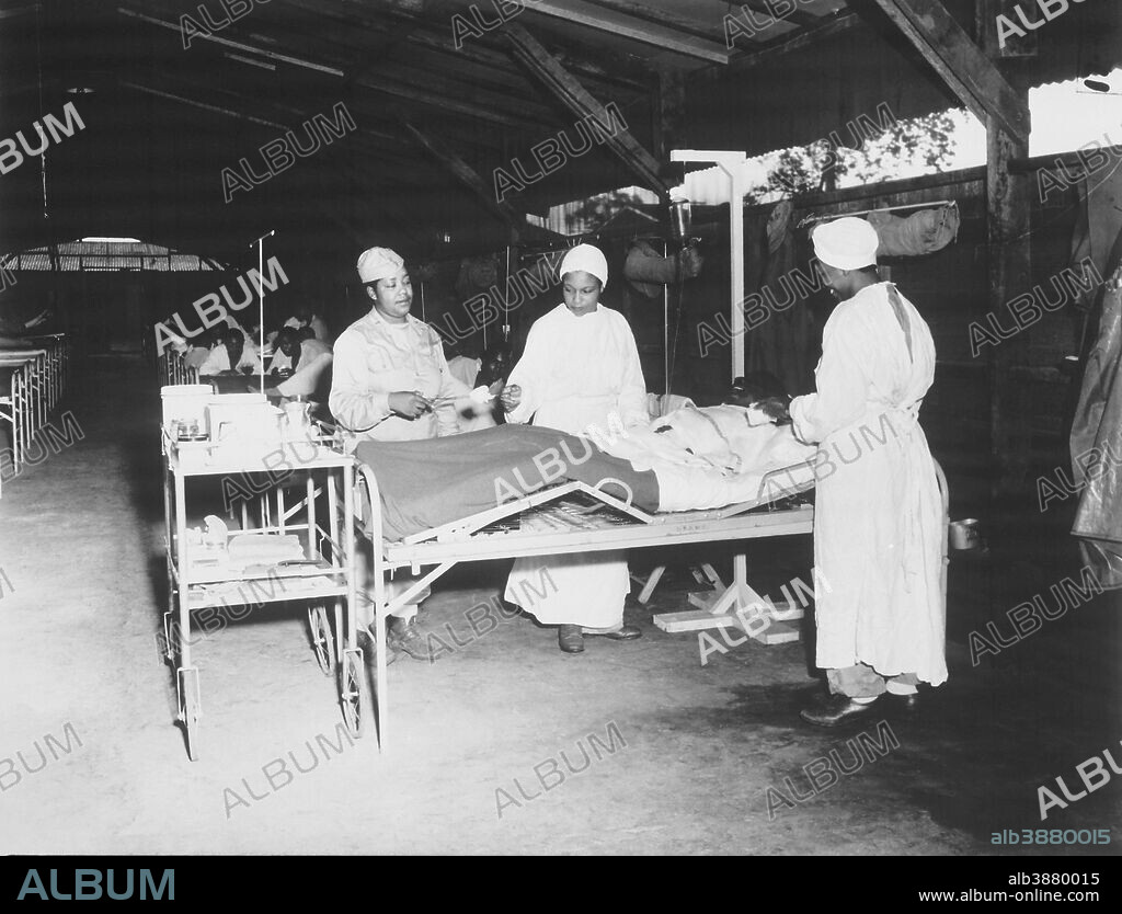 June 22, 1944 - Surgical ward treatment at the 268th Station Hospital, Base A, Milne Bay, New Guinea.