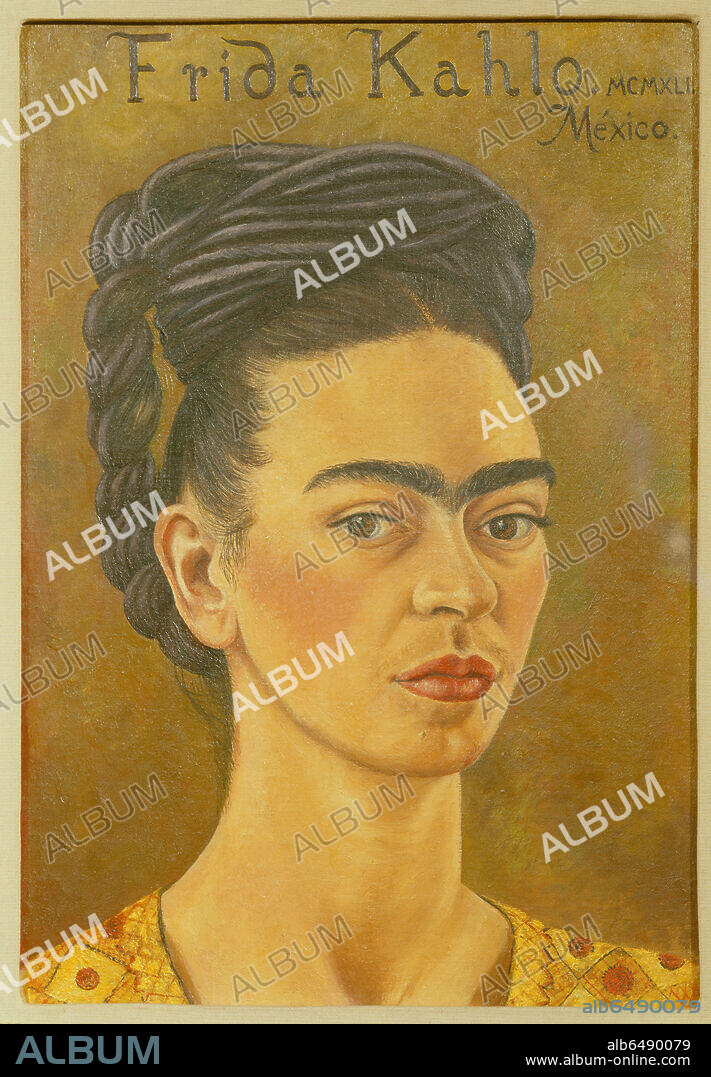 FRIDA KAHLO. Self-Portrait MCMXLI, 1941. 
 
The Jacques and Natasha Gelman Collection of the 20th Century Mexican Art and The Vergel Foundation.
