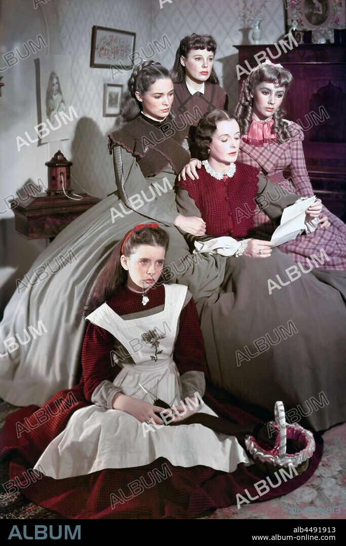 ELIZABETH TAYLOR, JANET LEIGH, JUNE ALLYSON, MARGARET O'BRIEN y MARY ASTOR en MUJERCITAS, 1949 (LITTLE WOMEN), dirigida por MERVYN LEROY. Copyright M.G.M.