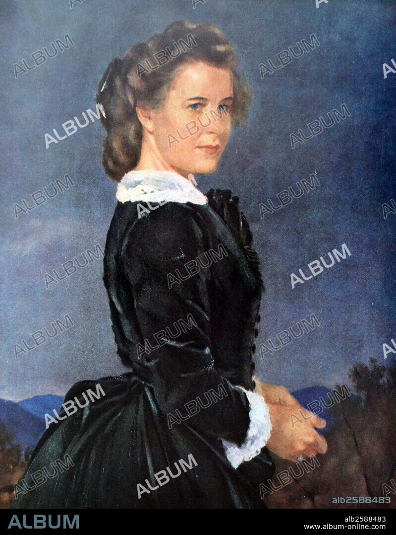 Portrait of Paula Wessely by Robert Streit. Paula Anna Maria Wessely was an Austrian theatre and film actress, published in 'Die Kunst im deutschen Reich' (Art in the German Reich) was first published in January 1937 by Gauleiter Adolf Wagnerand later issued under the direction Adolf Hitler himself.