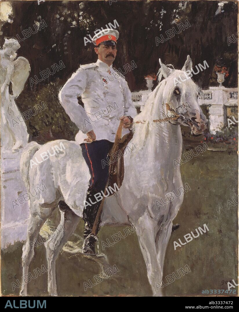 VALENTIN ALEXANDROVICH SEROV. Equestrian Portrait of Prince Felix Yusupov, Count Sumarokov-Elston (1856-1928).