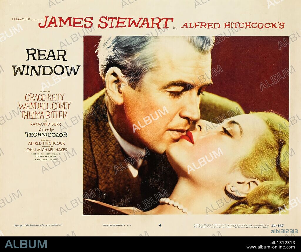 Poster of REAR WINDOW, 1954, directed by ALFRED HITCHCOCK. Copyright PARAMOUNT PICTURES.